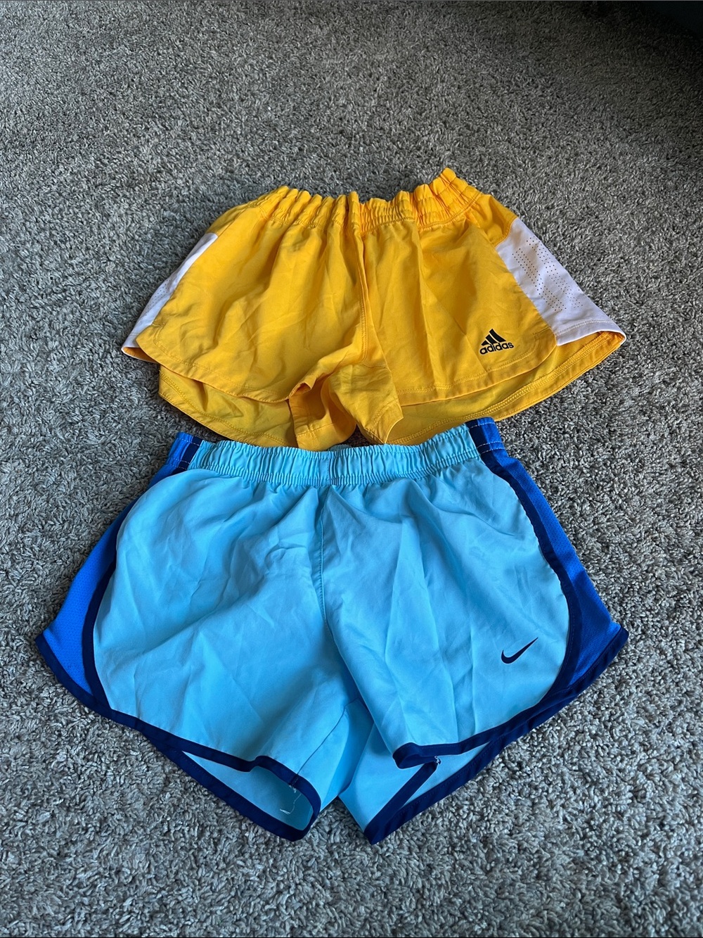 Adidas  Yellow Girls' Athletic Shorts and Nike shorts Size 8-10